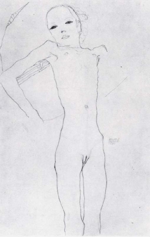 Egon Schiele Nude girl Germany oil painting art